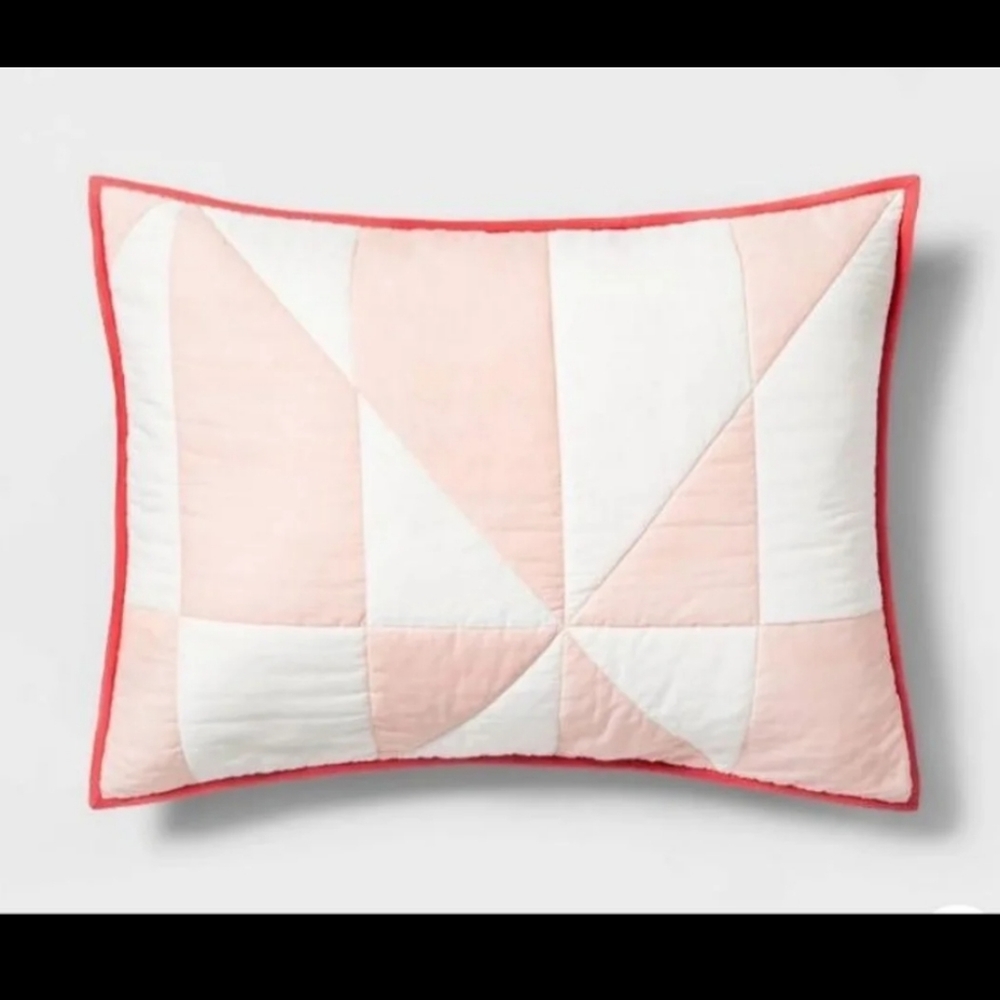 Hearth and Hand Magnolia peach Triangle Sham